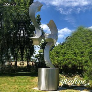 Contemporary Abstract Sculpture Stainless Steel Art Factory Supply CSS-598