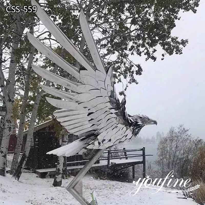 Large Outdoor Metal Art Eagle Sculpture Urban Landscape Decor for Sale CSS-559