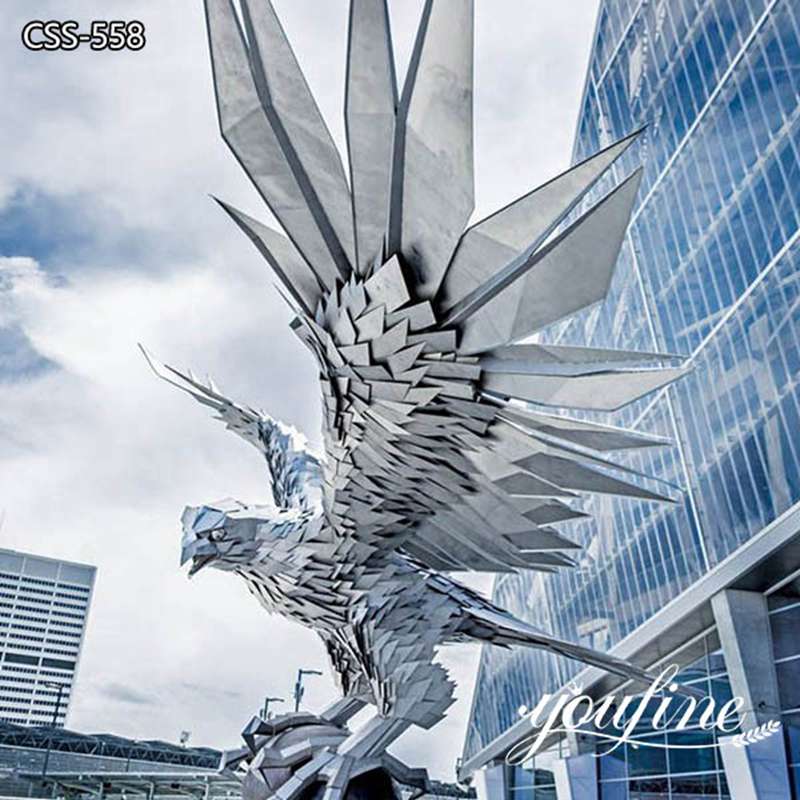 Metal Falcon Statue Colossal Modern Outdoor Decor Factory Supply CSS-558 - Center Square - 5