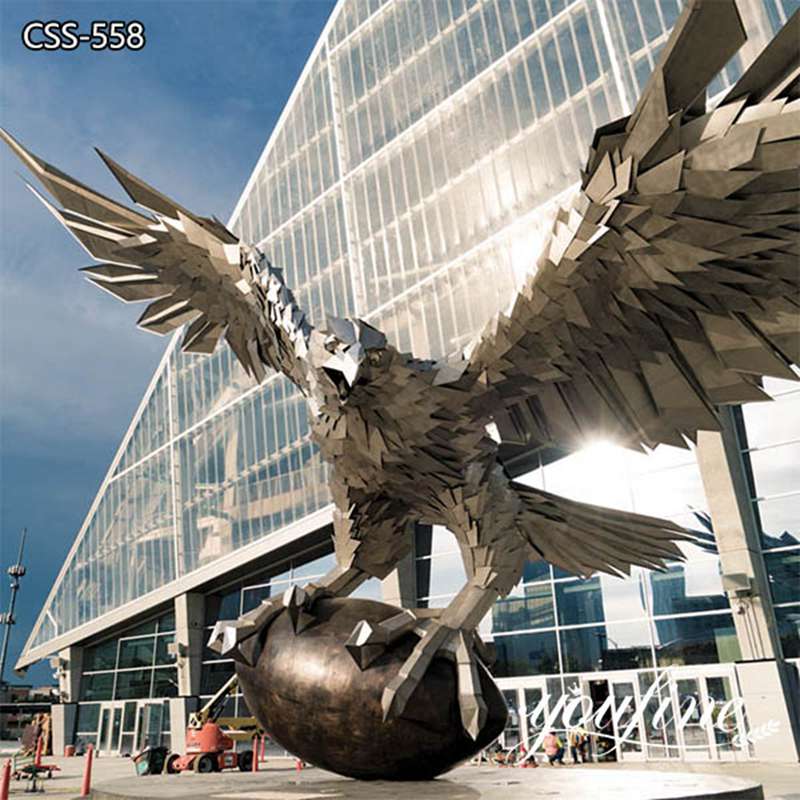 Metal Falcon Statue Colossal Modern Outdoor Decor Factory Supply CSS-558 - Center Square - 3