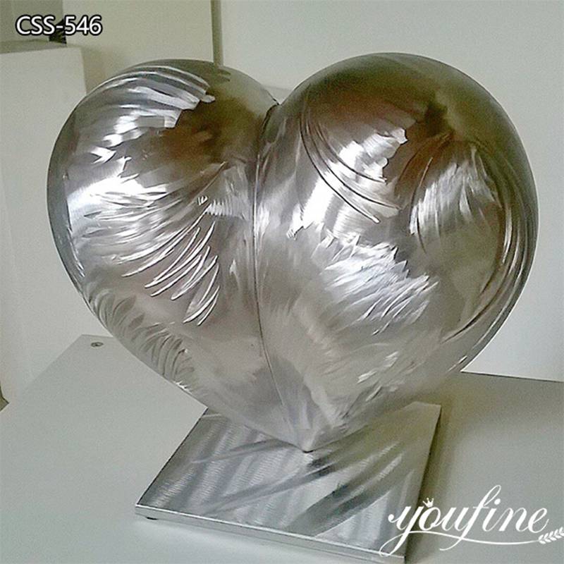 Metal Heart Sculpture Contemporary Stainless Steel Decor Manufacturer CSS-546 - Garden Metal Sculpture - 2