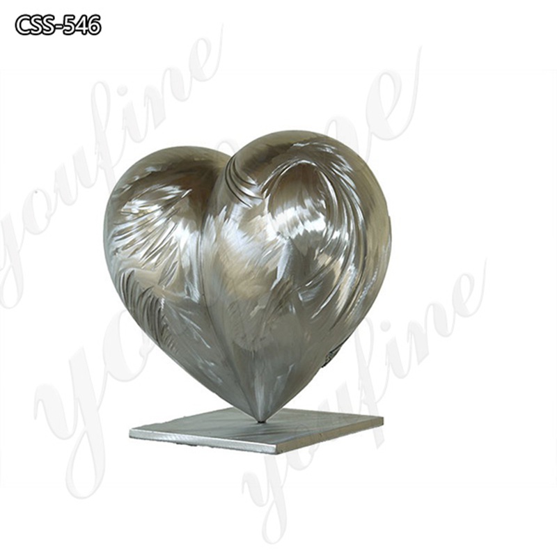 Metal Heart Sculpture Contemporary Stainless Steel Decor Manufacturer CSS-546 (2)