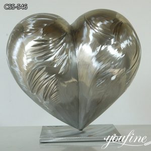 Metal Heart Sculpture Contemporary Stainless Steel Decor Manufacturer CSS-546
