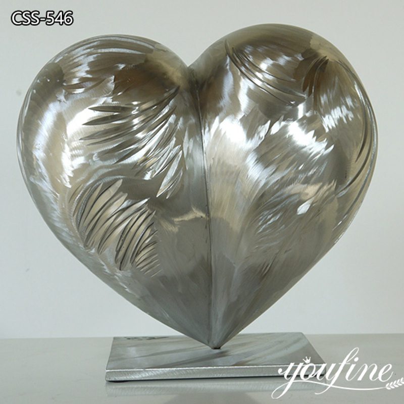 Metal Heart Sculpture Contemporary Stainless Steel Decor Manufacturer CSS-546 (3)
