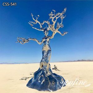 Metal Tree Sculpture Modern Polished Art Decor Factory Supply CSS-541