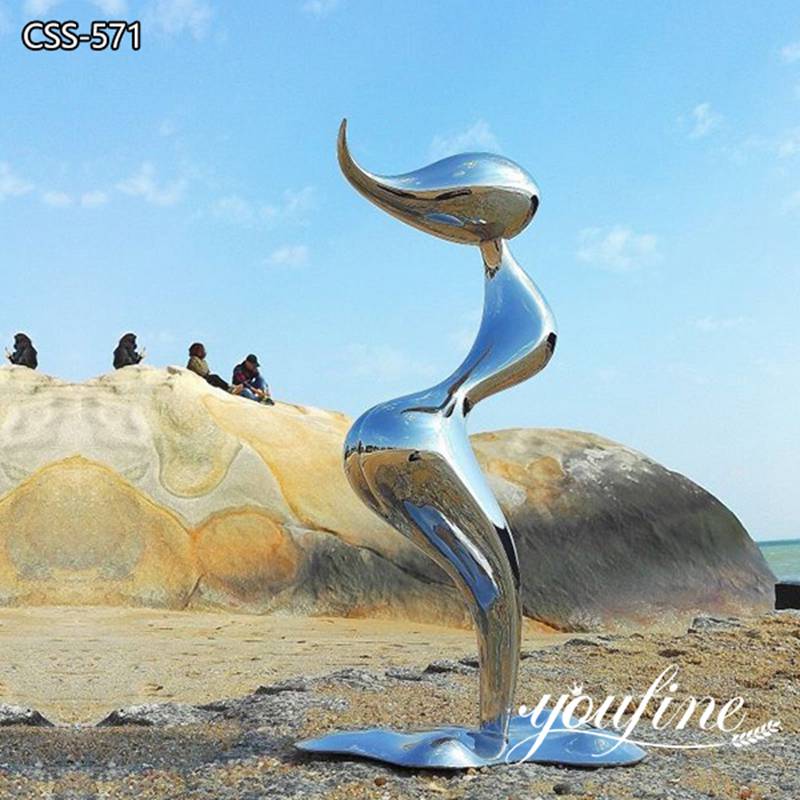 Outdoor Modern Art Sculpture Stainless Steel Polished Design Factory Supply CSS-571