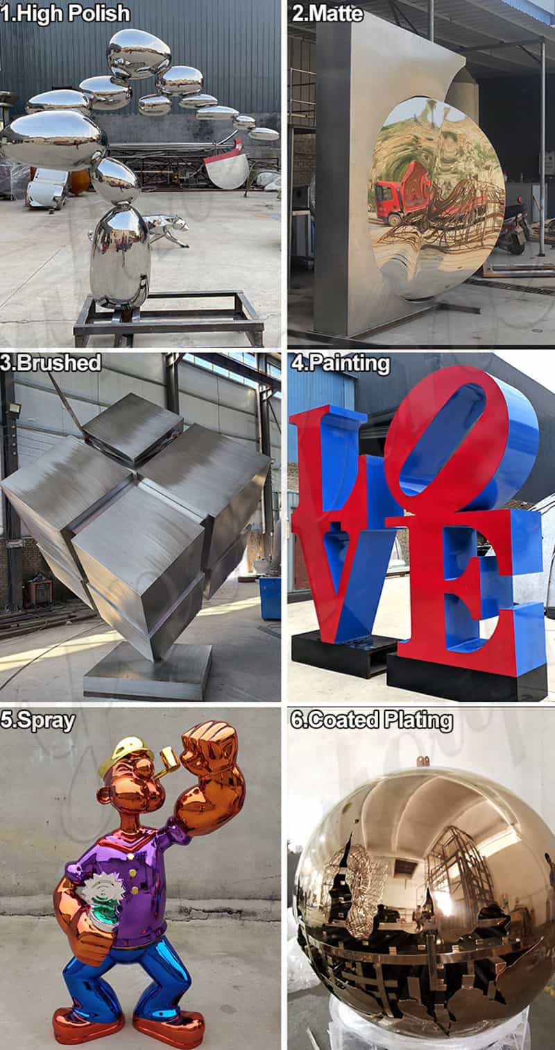 Outdoor Modern Art Sculpture Stainless Steel Polished Design for Sale CSS-571 - Center Square - 2
