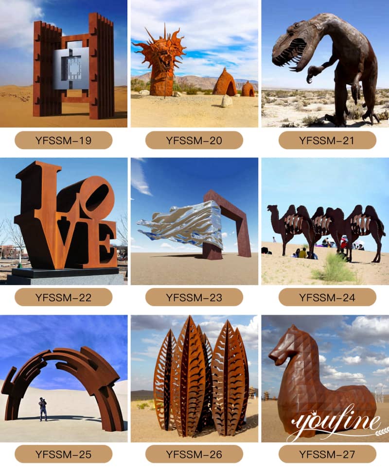 Abstract Animal Sculpture Corten Steel Outdoor Design Decor Wholesaler CSS-533 - Abstract Corten Sculpture - 2