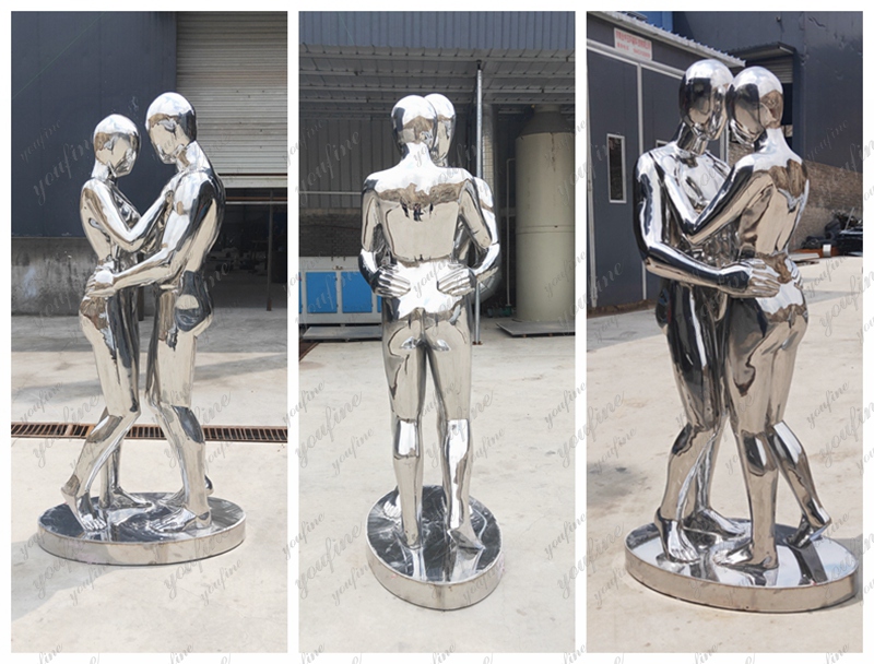 Stainless Steel Modern Outdoor Sculpture Burning Man Art CSS-341 - Mirror Stainless Steel Sculpture - 4