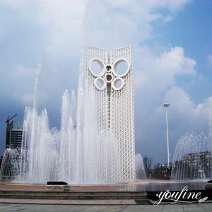 Stainless Steel Large Outdoor Sculpture Butterfly Kite Light Water Fountain CSS-500