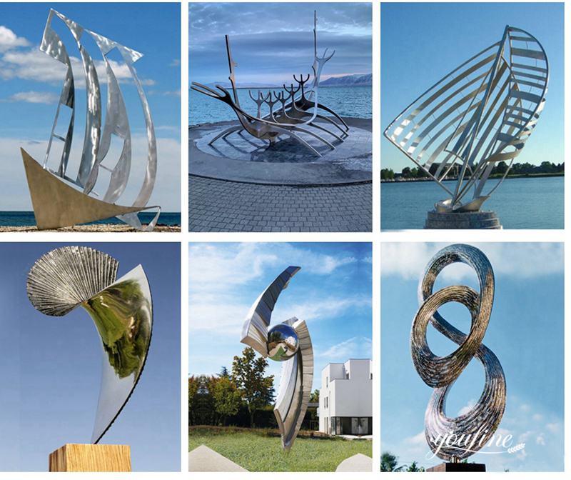 Metal Large Outdoor Statue Abstract Building Landscape Decor Factory Supply CSS-572 - Mirror Stainless Steel Sculpture - 4