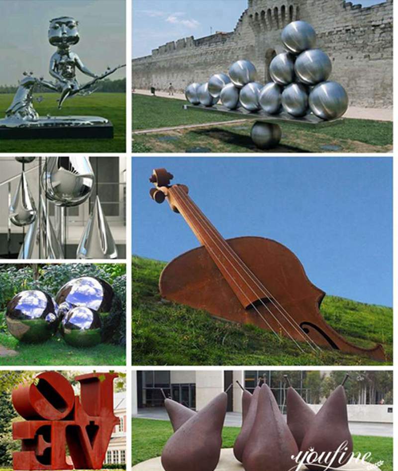metal cello sculptures