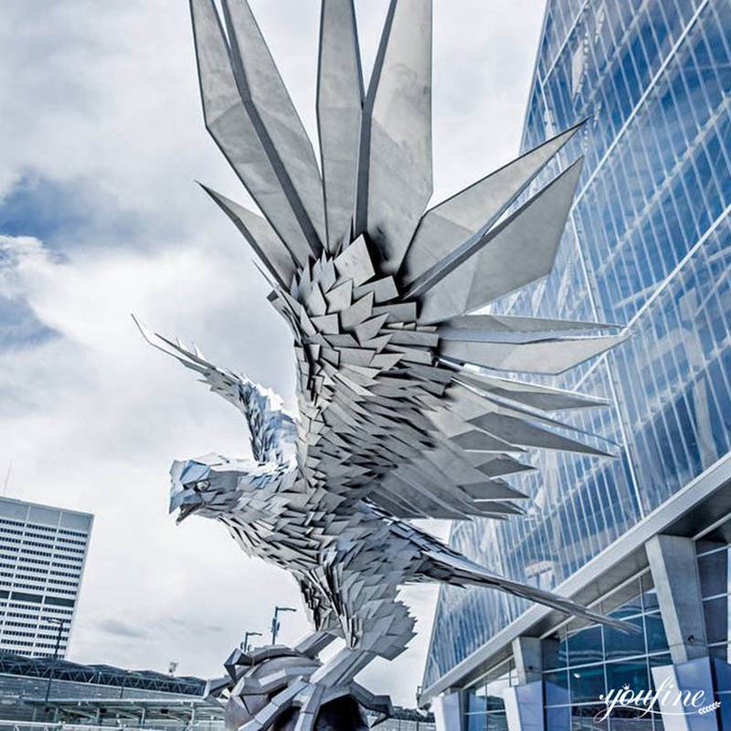 Large Outdoor Metal Art Eagle Sculpture Urban Landscape Decor for Sale CSS-559 - Metal Animal Sculpture - 4