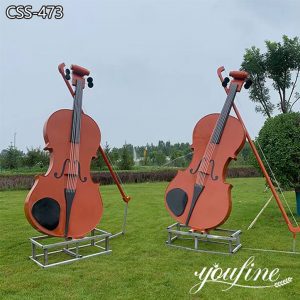 Large Metal Cello Sculptures Bar Garden Decor for Sale CSS-473
