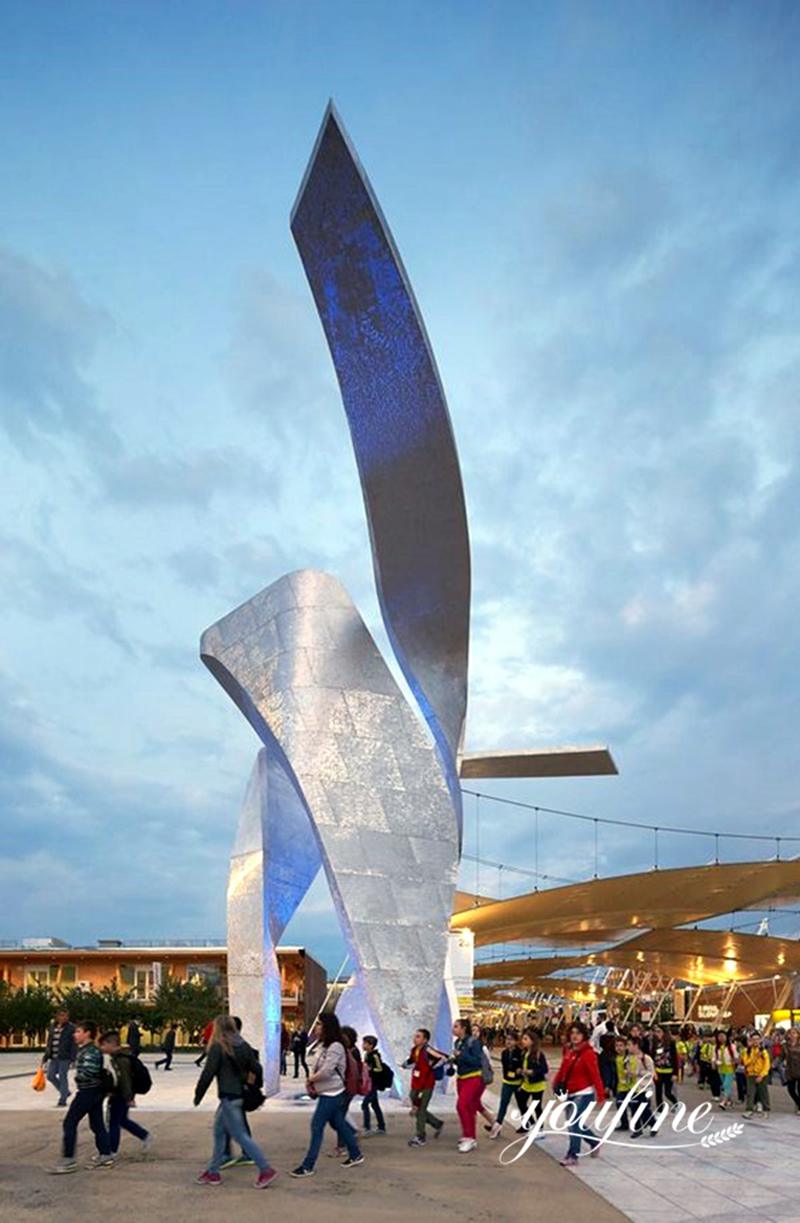 Large Outdoor Metal Light Sculpture Contemporary Art Decor for Sale CSS-482 - Metal Abstract Sculpture - 1