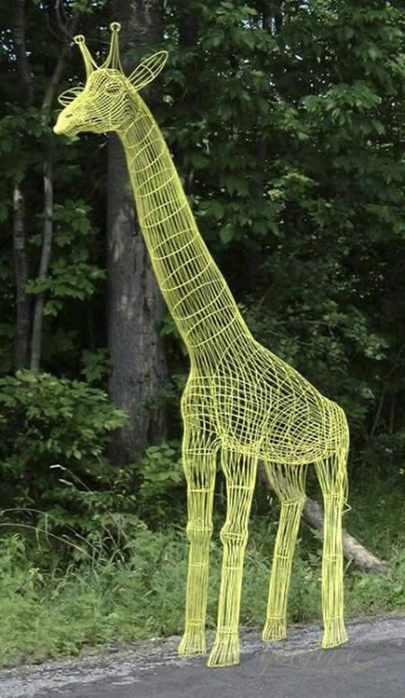 wire giraffe sculpture for sale 