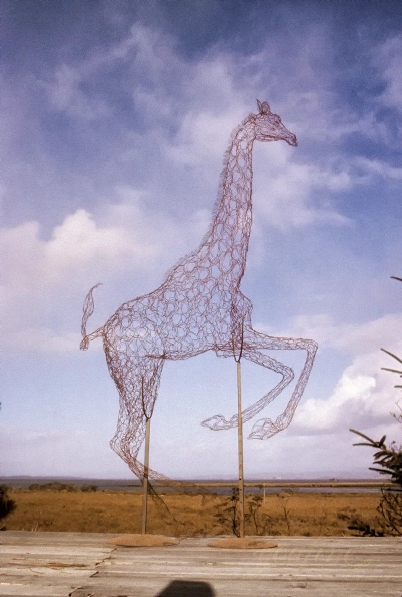 Wire Giraffe Sculpture Stainless Steel Modern Art Decor Factory Supply CSS-567 - Center Square - 2