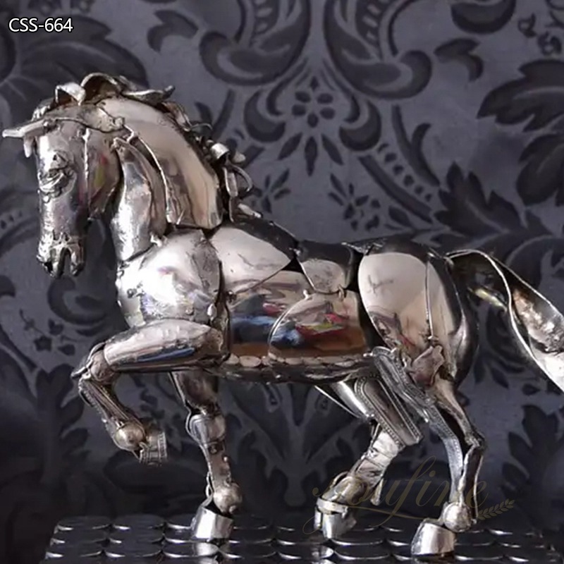 Metal Horse Sculpture Outdoor Stainless Steel Art Decor for Sale CSS-644 - Garden Metal Sculpture - 2