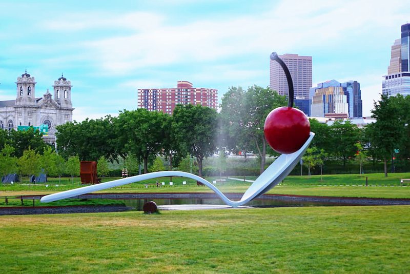 Metal Large Water Fountain Minneapolis Sculpture Garden Spoonbridge And Cherry Artwork CSS-608 - Large Metal Water Fountain - 2