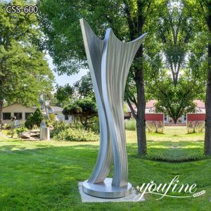 Modern Lawn Sculpture Stainless Steel Abstract Decor Factory Supply CSS-600