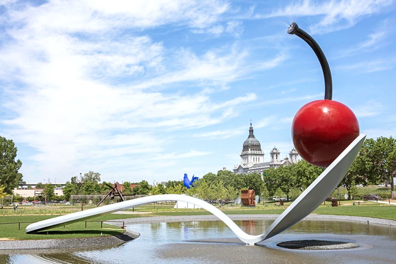 Metal Large Water Fountain Minneapolis Sculpture Garden Spoonbridge And Cherry Artwork CSS-608 - Large Metal Water Fountain - 4