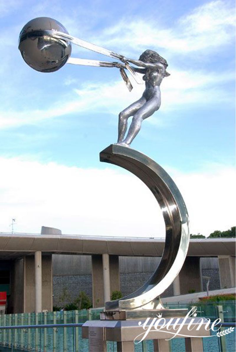 Large Metal Outdoor Sculpture The Force of Nature Art CSS-609 - Metal Abstract Sculpture - 1