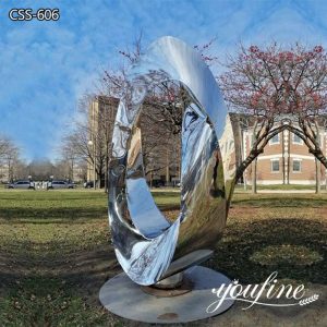 Abstract Metal Large Garden Sculpture Mobius Ring Love Art CSS-606
