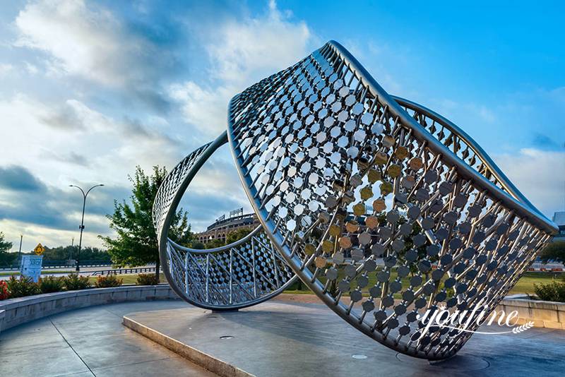 Large Modern Outdoor Sculpture Metal Garden Art for Sale CSS-611 - Center Square - 1