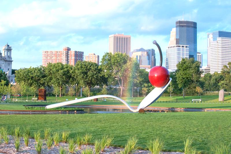 Metal Large Water Fountain Minneapolis Sculpture Garden Spoonbridge And Cherry Artwork CSS-608 - Large Metal Water Fountain - 3