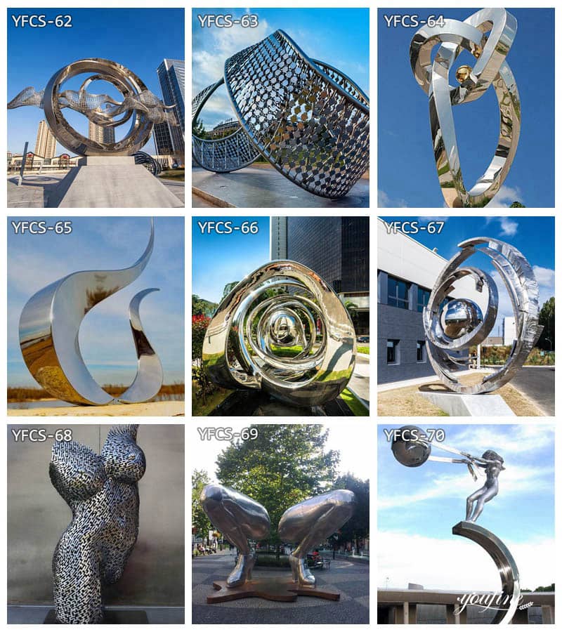 Large Modern Outdoor Sculpture Metal Garden Art for Sale CSS-611 - Center Square - 2