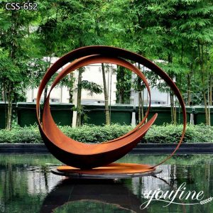 Corten Steel Water Fountain Outdoor Abstract Art for Sale CSS-652