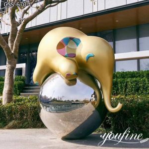 Metal Elephant Sculpture Modern Animal Art Decor Supplier CSS-670