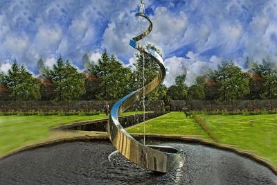 Stailess Steel Water Feature Sculpture 3