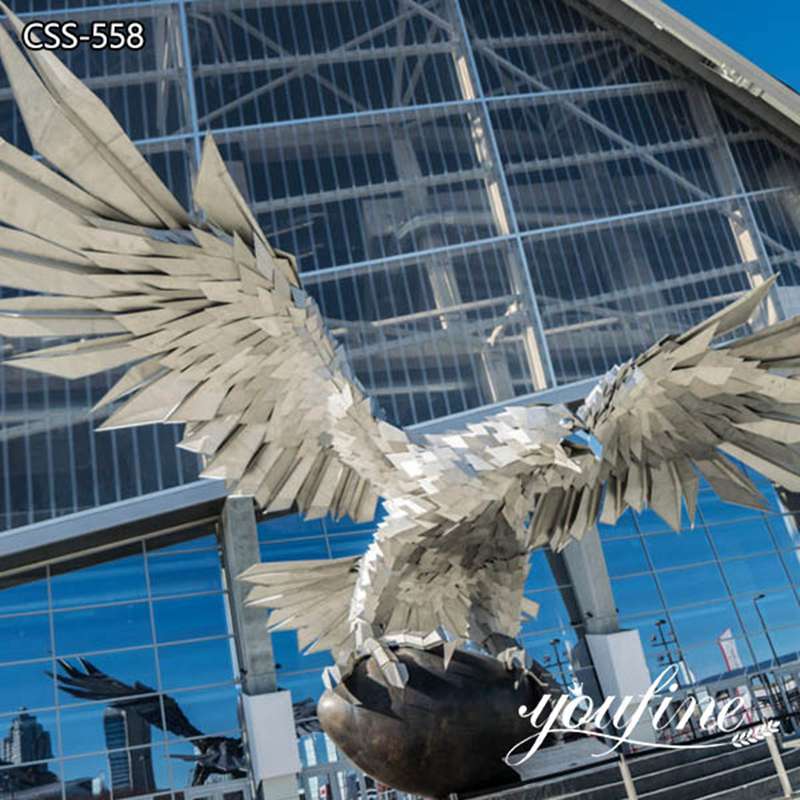 Stainless Steel Eagle Sculpture- YouFine Sculpture