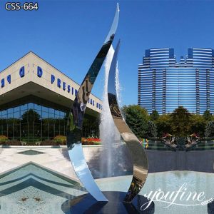 Water Feature Sculpture Fountain Stainless Steel Decor for Sale CSS-664
