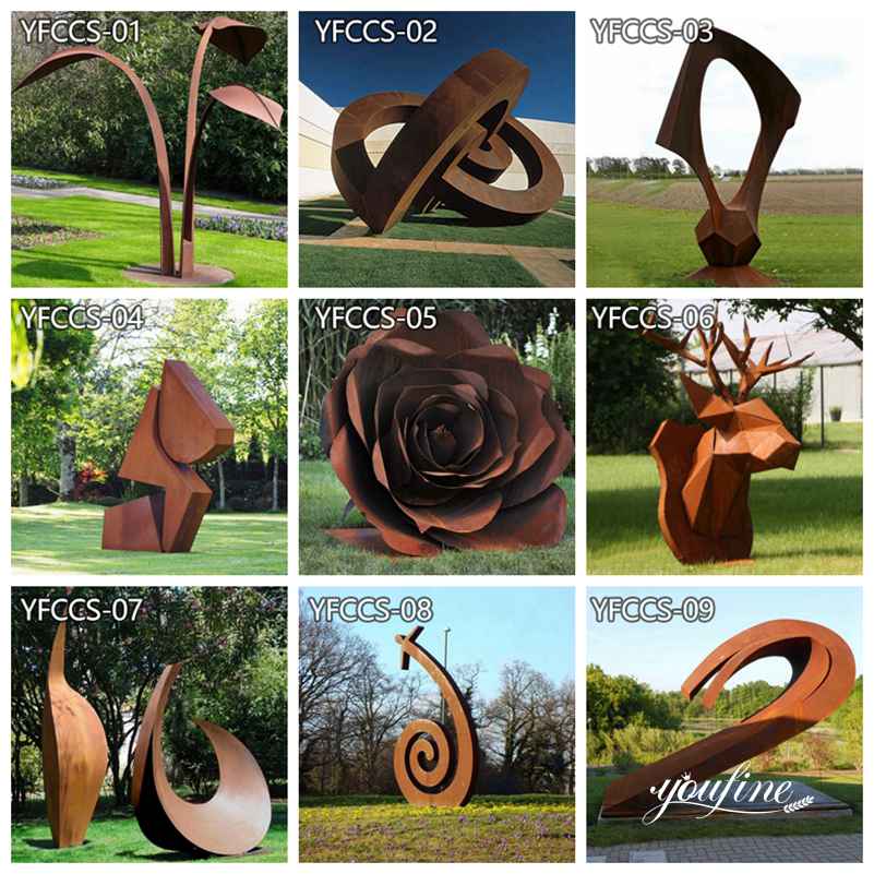 Outdoor Abstract Corten Steel Garden Sculptures Suppliers CSS-680 - Abstract Corten Sculpture - 5