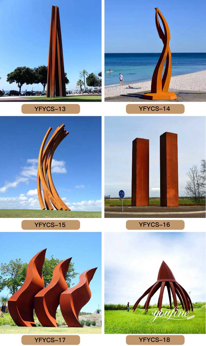 garden corten steel sculpture - YouFine Sculpture