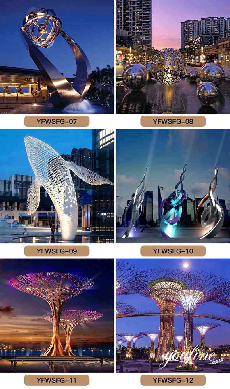 Modern Light Sculpture Outdoor Stainless Steel Art Supplier CSS-645 - Garden Metal Sculpture - 6