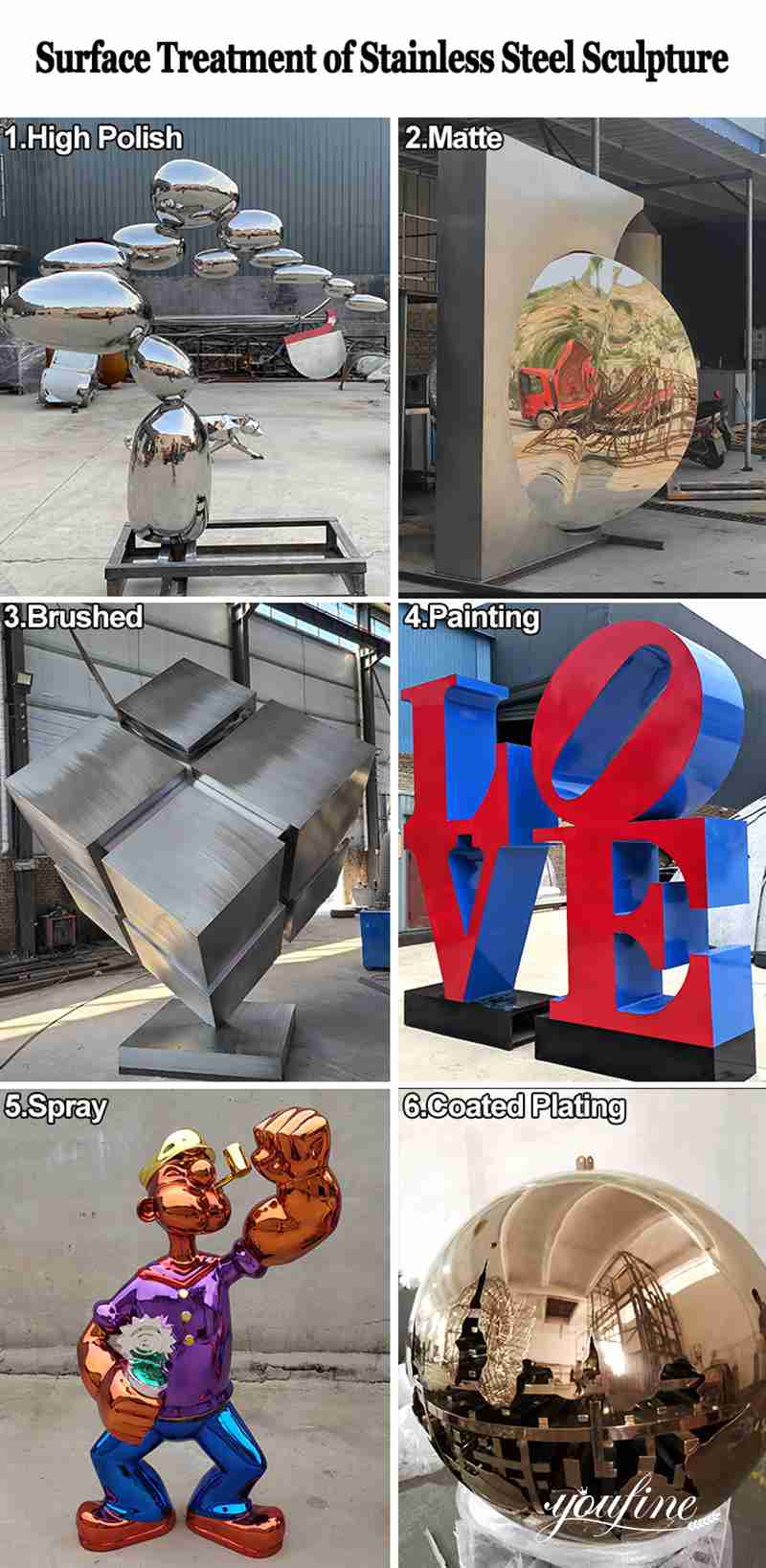 modern stainless steel sculpture - YouFine Sculpture (1)