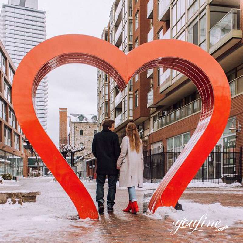red heart sculpture - YouFine Sculpture