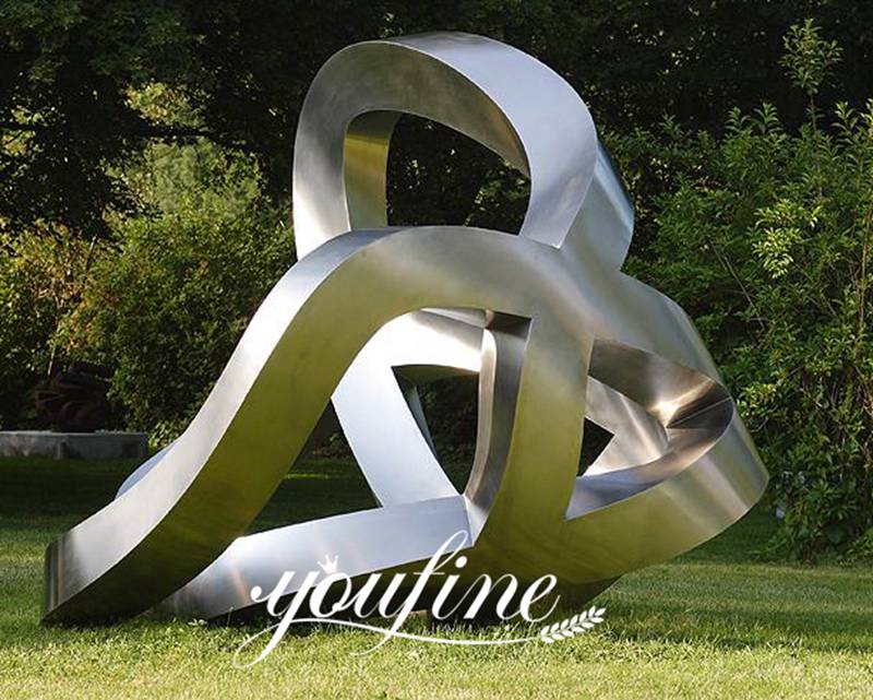 Abstract Stainless Steel Large Contemporary Garden Sculpture CSS-637 - Metal Abstract Sculpture - 1