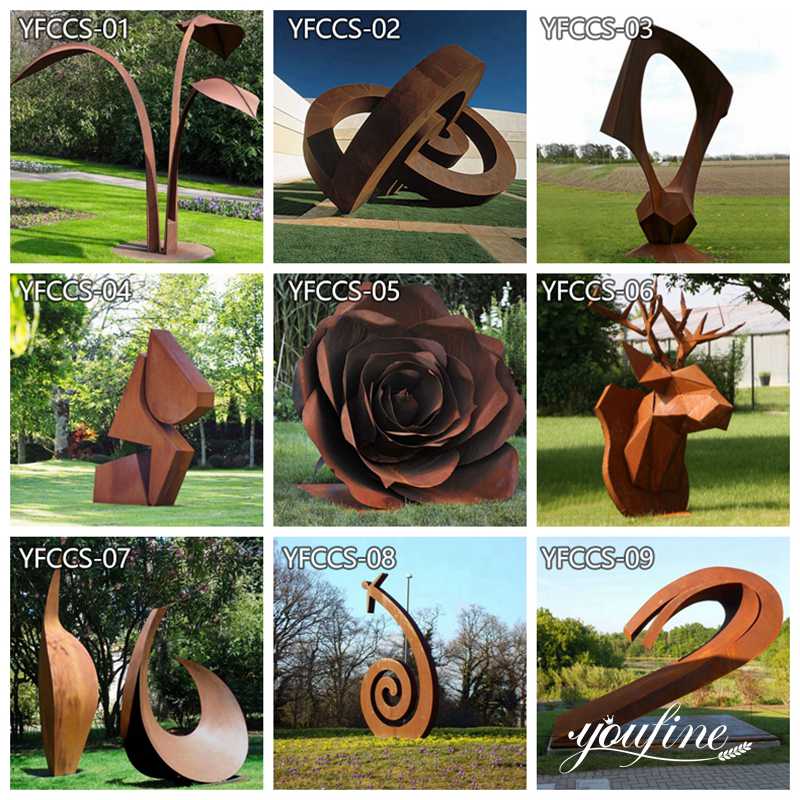 Corten Steel Garden Sculpture Modern Art Design for Sale CSS-619 - Abstract Corten Sculpture - 4