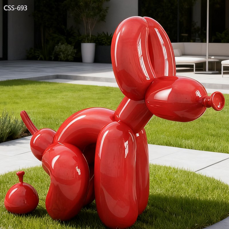 Modern Metal Red Balloon Dog Sculpture for Sale CSS-693