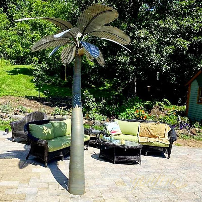 Outdoor Stainless Steel Palm Tree Sculpture for Sale CSS-707 - Stainless Steel Tree Sculpture - 14