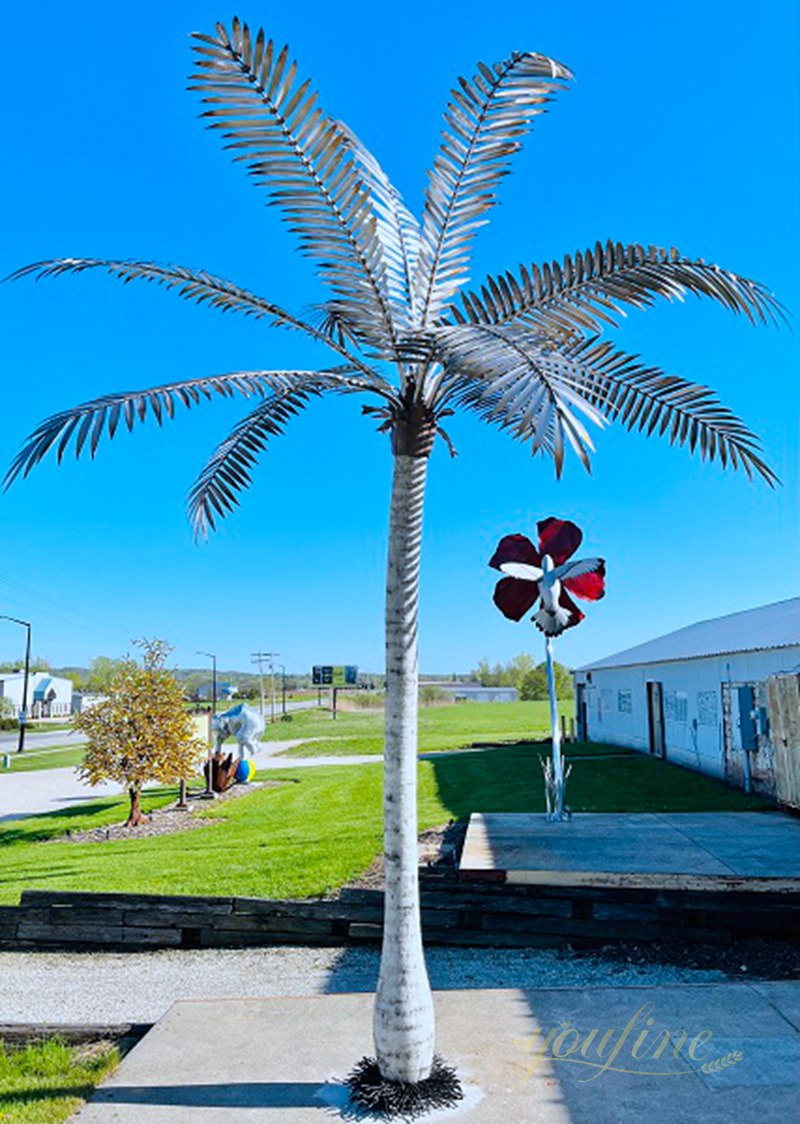 Outdoor Stainless Steel Palm Tree Sculpture for Sale CSS-707 - Stainless Steel Tree Sculpture - 13