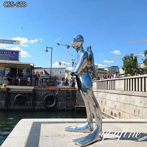 Scuba Diver Statue Stainless Steel Water Feature Supplier CSS-688