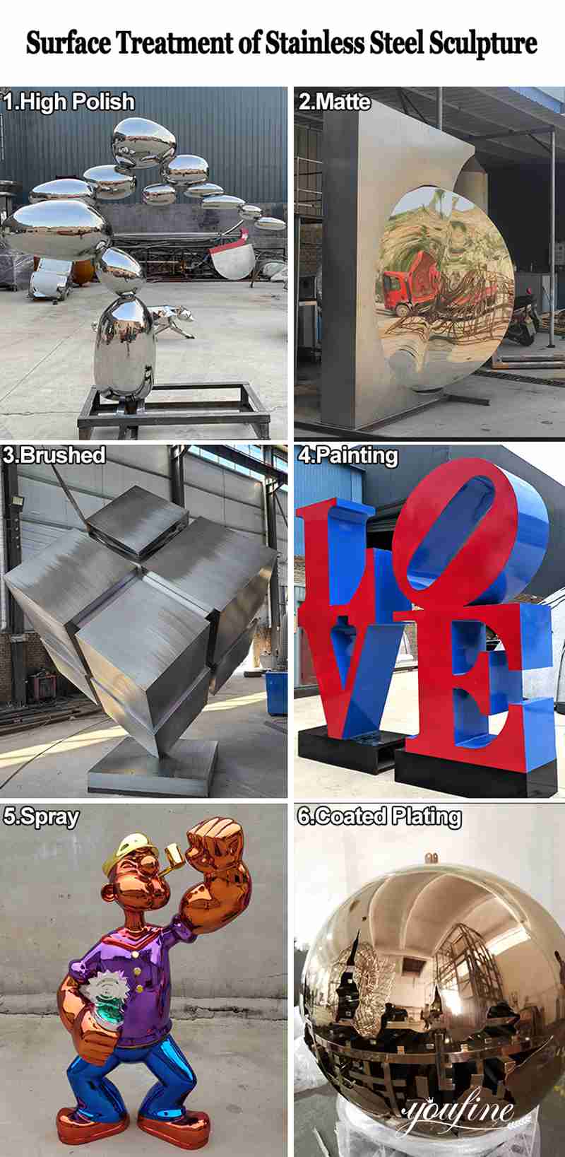 Stainless Steel Garden Decor sculpture -YouFine Sculpture (1)