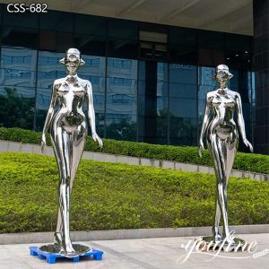 Stainless Steel Statue Modern Abstract Figure Art for Sale CSS-682