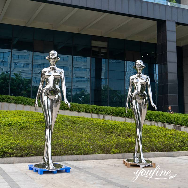 Stainless Steel Statue Modern Abstract Figure Art for Sale CSS-682 - Center Square - 1