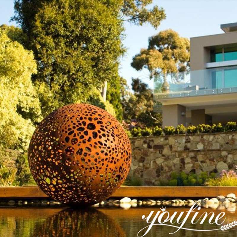 Large Round Plate Corten Steel Water Fountain Garden Factory Directly Supply CSS-712 - Water Feature Corten Sculpture - 3